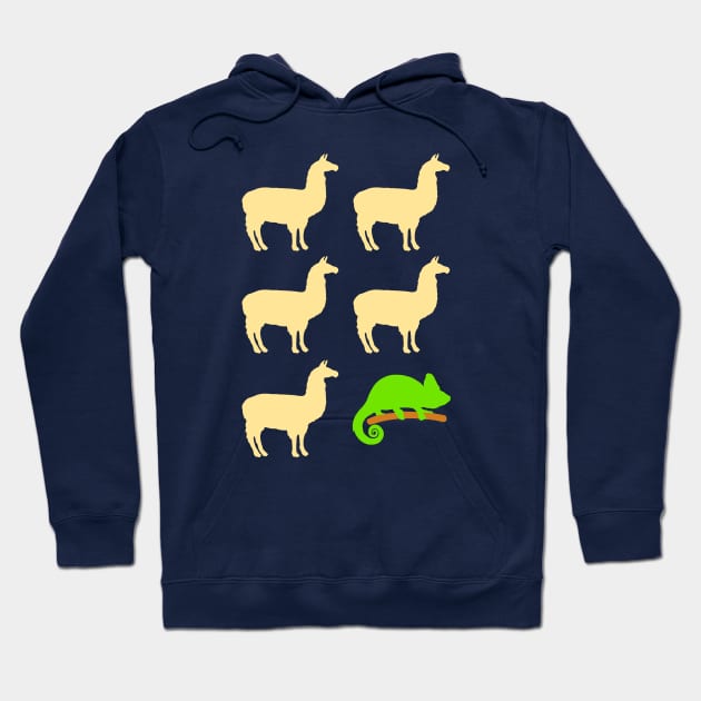 Llama Llama Llama Llama Llama Chameleon Hoodie by dumbshirts